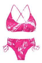 Laad de afbeelding in de Gallery-viewer, Product Front: Rio De Sol Set Set Pink-Palms Bralette Madrid