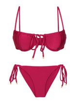 Laad de afbeelding in de Gallery-viewer, Product Front: Rio De Sol Set Set Shimmer-Desejo Balconet-Tie Cheeky-Tie-Gold