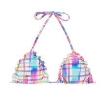 Laad de afbeelding in de Gallery-viewer, Product Front: Rio De Sol Top Soutien Plaid Frufru