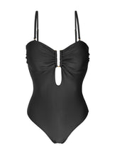 Laad de afbeelding in de Gallery-viewer, Product Front: Rio De Sol One-Piece Shimmer-Black Sara-Op