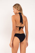 Laad de afbeelding in de Gallery-viewer, Model Back: Rio De Sol Bottom Bottom Malibu-Black Mel