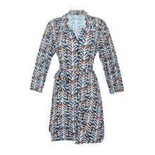 Laad de afbeelding in de Gallery-viewer, Product Front: Rio De Sol Shirtdress Ikat Chemise