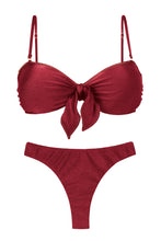 Laad de afbeelding in de Gallery-viewer, Product Front: Rio De Sol Set Set Shimmer-Divino Bandeau-Knot Nice-Fio
