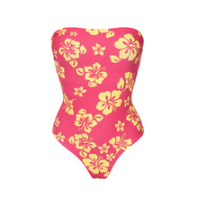 Laad de afbeelding in de Gallery-viewer, Product Front: Wednesday In Hawaii By Rio De Sol One-Piece Pua-Guava Aloha