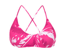 Laad de afbeelding in de Gallery-viewer, Product Front: Rio De Sol Top Top Pink-Palms Bralette