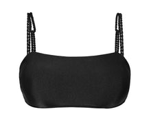 Laad de afbeelding in de Gallery-viewer, Product Front: Rio De Sol Top Top Shimmer-Black Bandeau-Reto