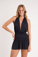 Laad de afbeelding in de Gallery-viewer, Image 04: Rio De Sol Mini Dress Black Low Cut Dress