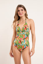 Laad de afbeelding in de Gallery-viewer, Model Front: Rio De Sol One-Piece Tropical Mel-Op