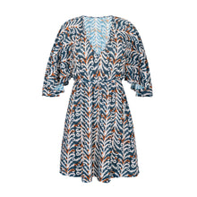 Laad de afbeelding in de Gallery-viewer, Product Front: Rio De Sol Mini Dress Ikat Mini Dress