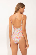 Laad de afbeelding in de Gallery-viewer, Model Back: Rio De Sol One-Piece Ditsy-Sky Hype