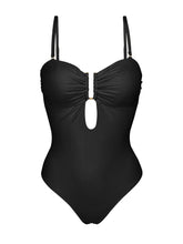 Laad de afbeelding in de Gallery-viewer, Product Front: Rio De Sol One-Piece Malibu-Black Sara-Op