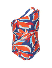 Laad de afbeelding in de Gallery-viewer, Product Front: Rio De Sol Girl's One-Piece Leaves Santorini-Kids