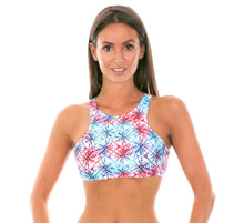 Laad de afbeelding in de Gallery-viewer, Model Front: Rio De Sol Top Soutien Tiejean Sporty
