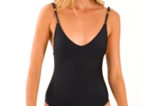 Laad en speel video af in Gallery-viewer, Video: Rio De Sol One-Piece Shimmer-Black Hype-Noa