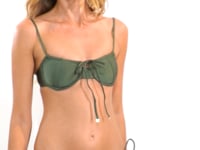 Laad en speel video af in Gallery-viewer, Video: Rio De Sol Top Top Shimmer-Croco Balconet-Tie