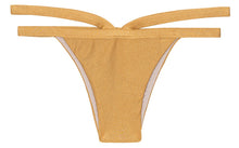 Laad de afbeelding in de Gallery-viewer, Product Front: Rio De Sol Bottom Calcinha Gold Triangulo
