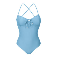 Laad de afbeelding in de Gallery-viewer, Product Front: Rio De Sol One-Piece Dots-Sky Julia