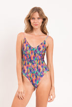Laad de afbeelding in de Gallery-viewer, Model Front: Rio De Sol One-Piece Euphoria Hype