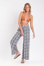 Laad de afbeelding in de Gallery-viewer, Image 06: Rio De Sol Beach Trousers Ikat Wide Pants