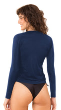 Laad de afbeelding in de Gallery-viewer, Image 06: Rio De Sol Top Navy Rash-Guard