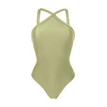 Laad de afbeelding in de Gallery-viewer, Product Front: Rio De Sol One-Piece Oliva High-Neck