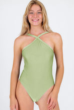 Laad de afbeelding in de Gallery-viewer, Gallery: Rio De Sol One-Piece Oliva High-Neck