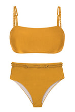 Laad de afbeelding in de Gallery-viewer, Product Front: Rio De Sol Set Set Damasco Bandeau-Reto Hotpants