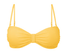 Laad de afbeelding in de Gallery-viewer, Product Front: Rio De Sol Top Top Malibu-Yellow Bandeau-Duo
