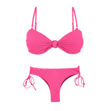 Laad de afbeelding in de Gallery-viewer, Product Front: Rio De Sol Set Set Mtx-Ultrapink Bandeau-Joy Angel
