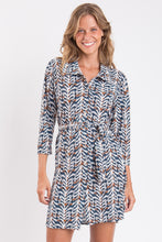 Laad de afbeelding in de Gallery-viewer, Gallery: Rio De Sol Shirtdress Ikat Chemise
