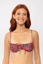 Laad de afbeelding in de Gallery-viewer, Gallery: Rio De Sol Top Top Coral-Feline Balconet-Tie
