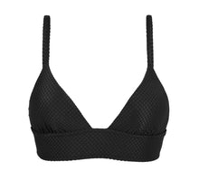 Laad de afbeelding in de Gallery-viewer, Product Front: Rio De Sol Top Top Cloque Preto Tri Cos

