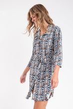 Laad de afbeelding in de Gallery-viewer, Image 11: Rio De Sol Shirtdress Ikat Chemise
