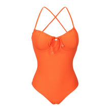Laad de afbeelding in de Gallery-viewer, Product Front: Rio De Sol One-Piece Dots-Orange Julia
