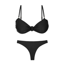 Laad de afbeelding in de Gallery-viewer, Product Front: Rio De Sol Set Set Touch-Black Bandeau-Joy Mia
