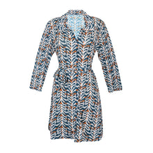 Laad de afbeelding in de Gallery-viewer, Product Front: Rio De Sol Shirtdress Ikat Chemise
