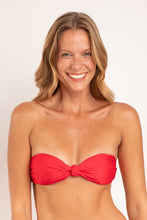 Laad de afbeelding in de Gallery-viewer, Gallery: Rio De Sol Top Top Microfibra-Chic-Red Bandeau-Joy
