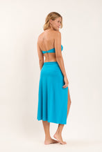 Laad de afbeelding in de Gallery-viewer, Model Back: Rio De Sol Beach Skirt Fluity-Navega Long Skirt Knot
