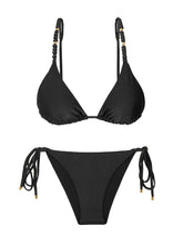 Laad de afbeelding in de Gallery-viewer, Product Front: Rio De Sol Set Set Shimmer-Black Lia-Noa Lacinho

