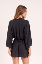 Laad de afbeelding in de Gallery-viewer, Image 08: Rio De Sol Kaftans / Cover Ups Black Kimono
