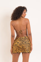 Laad de afbeelding in de Gallery-viewer, Model Back: Rio De Sol Beach Skirt Wild-Orange Skirt-Knot
