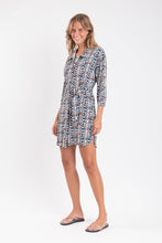 Laad de afbeelding in de Gallery-viewer, Image 04: Rio De Sol Shirtdress Ikat Chemise
