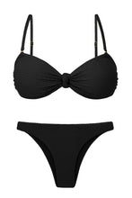 Laad de afbeelding in de Gallery-viewer, Product Front: Rio De Sol Set Set Bora-Black Bandeau-Joy Leblon
