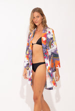Laad de afbeelding in de Gallery-viewer, Image 02: Rio De Sol Kaftans / Cover Ups Garden-Flower Kimono
