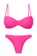 Laad de afbeelding in de Gallery-viewer, Product Front: Rio De Sol Set Set Malibu-Rosa Bandeau-Duo Essential

