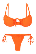 Laad de afbeelding in de Gallery-viewer, Product Front: Rio De Sol Set Set Dots-Orange Balconet-Tie Pipa
