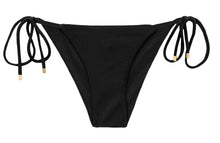Laad de afbeelding in de Gallery-viewer, Product Front: Rio De Sol Bottom Bottom Shimmer-Black Cheeky-Tie
