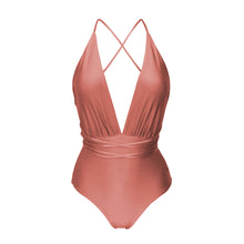 Laad de afbeelding in de Gallery-viewer, Product Front: Rio De Sol One-Piece Shimmer-Copper New Vegas

