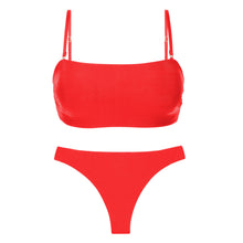 Laad de afbeelding in de Gallery-viewer, Product Front: Rio De Sol Set Set Rouge Bandeau-Reto Nice-Fio
