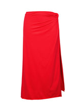 Laad de afbeelding in de Gallery-viewer, Product Front: Rio De Sol Beach Skirt Rouge Long-Skirt-Knot
